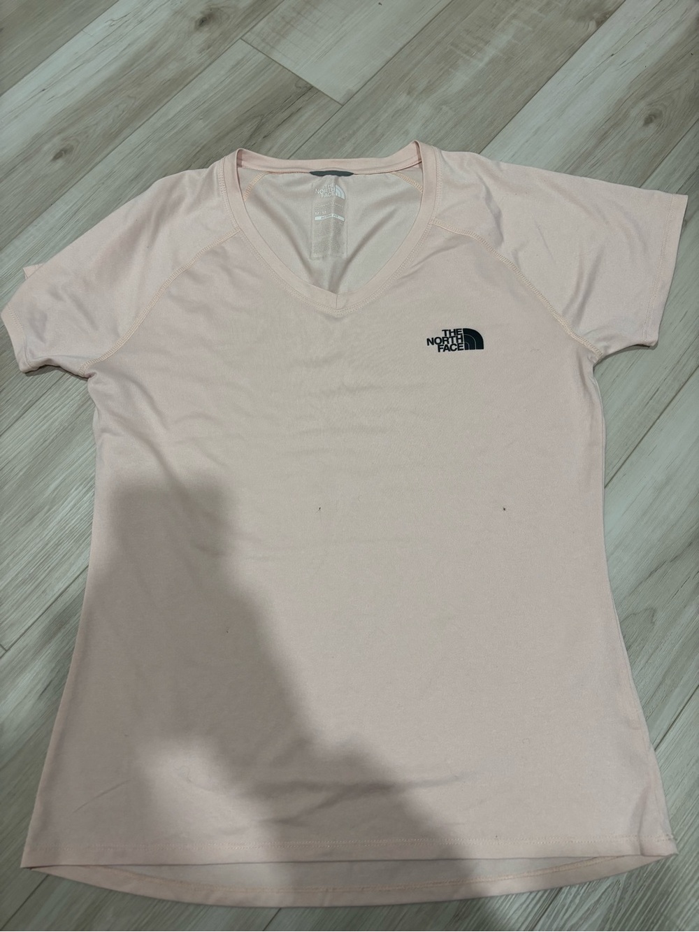 The North Face Women's Pale Pink V-Neck Short Sleeve Tee